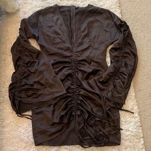 PLT brown satin dress! Only worn once!